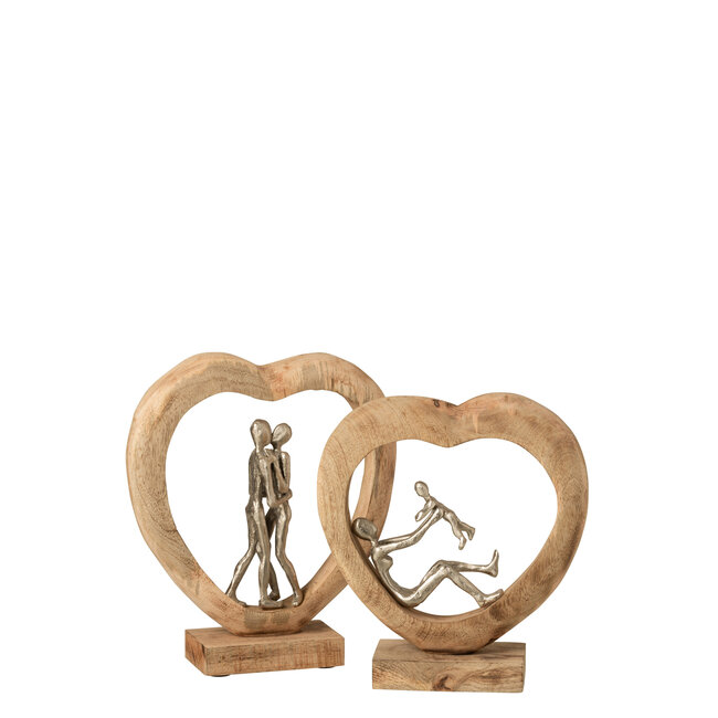 J-Line FIGURE COUPLE MAN WD/AL NAT/WH