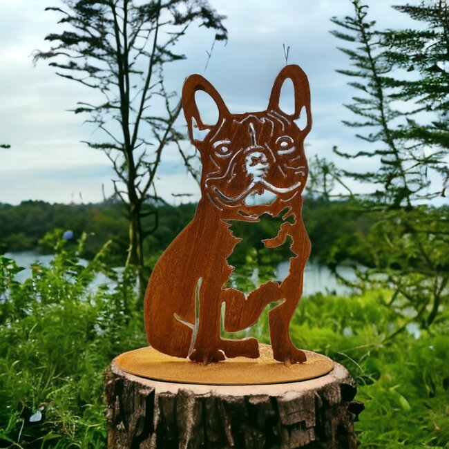 Dream-Garden Tuinbeeld Patser de Bulldog -B16 x H31cm
