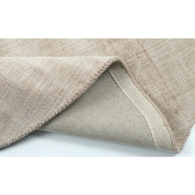 J-Line Handgemaakte beige vloerkleed rond  150 x 150 cm