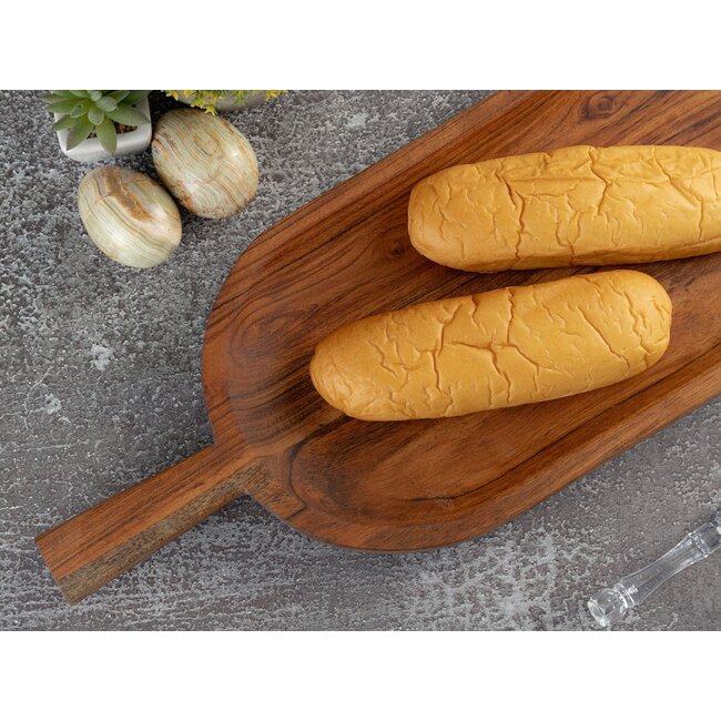 Dream-Living Acacia houten schaal schep met handvat  45x20cm 8 delig