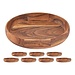 Dream-Living Handgedraaide Acacia houten schalen set ø 30cm 8 delig