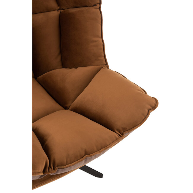 J-Line Cosy lounge - relax stoel bruin
