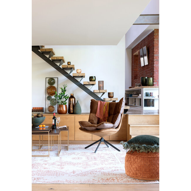 J-Line Cosy lounge - relax stoel bruin