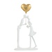J-Line Beeld kussend stel met hartballon wit-goud 30x15x5.5cm