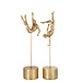 J-Line Set turners op voet goudkleurig 51x16x12cm