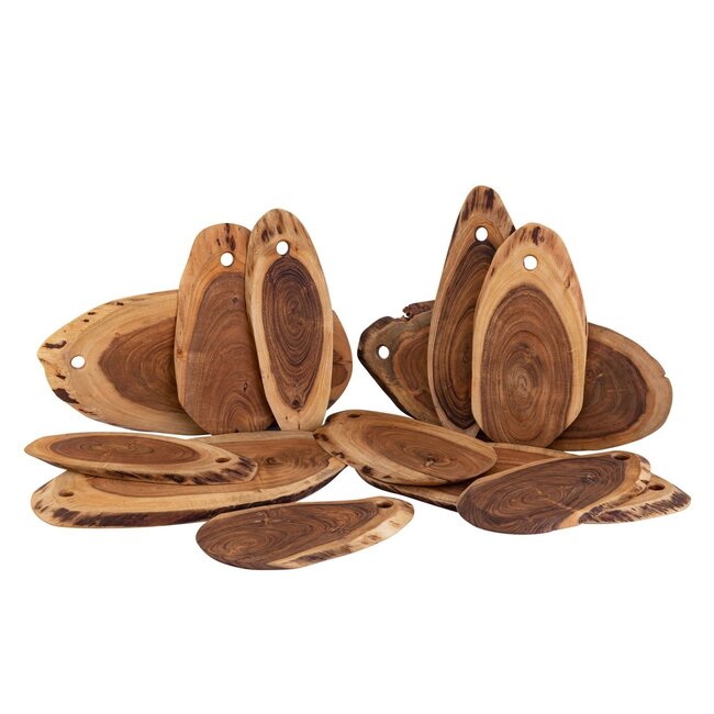 Dream-Living Acacia houten tapasplank-snijplank-serveerplank 40x20cm