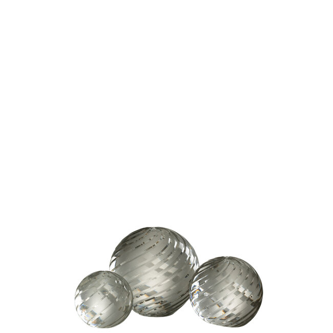 J-Line Paperweight Ondes Glass Tr Large