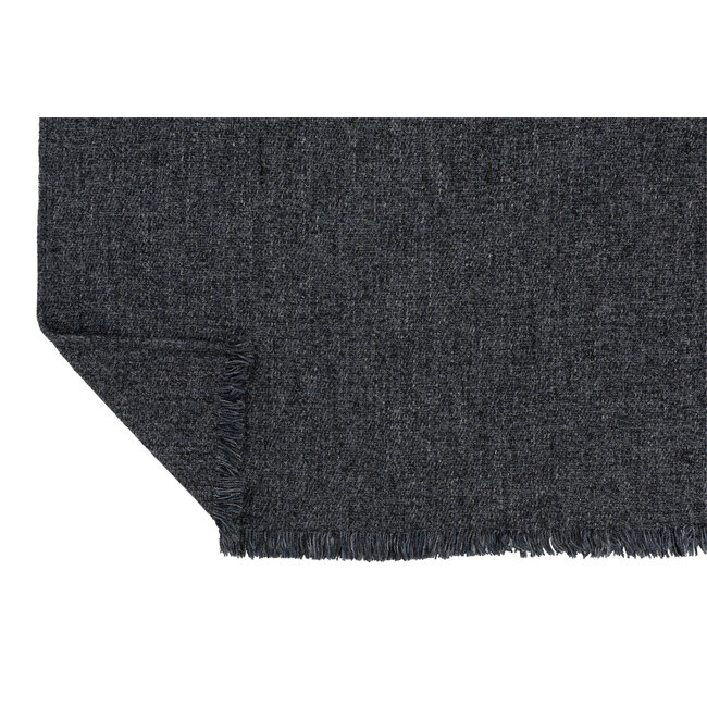 J-Line Plaid etnisch katoen blauw 170 x 130 cm