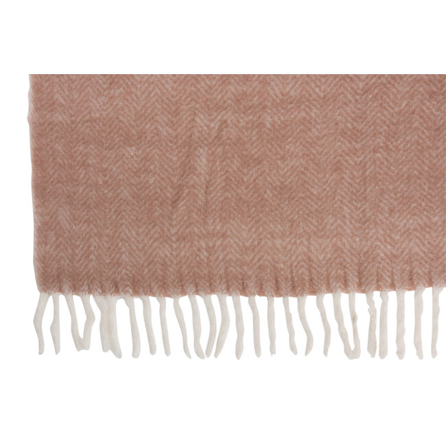 J-Line Plaid Alpha Acrylic/Wool Pink/White