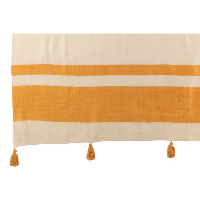 J-Line Plaid Beach Grooves Cotton Ochre