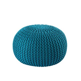 Dream-Living Duurzame poef Ø 45cm turquoise voor binnen- buiten- zwembad