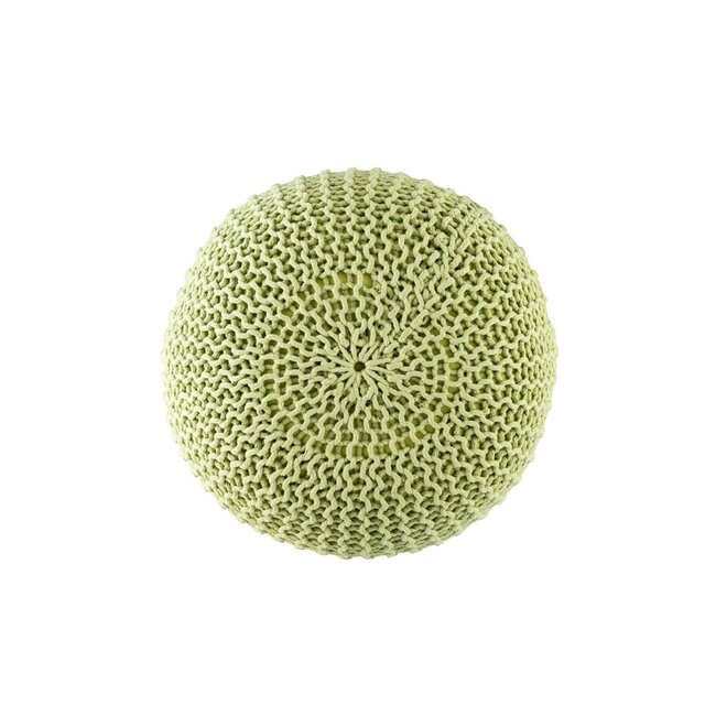 Dream-Living Duurzame poef Ø 45cm appel groen voor binnen- buiten- zwembad