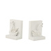 J-Line Set 2 Bookend Poly White/Silver