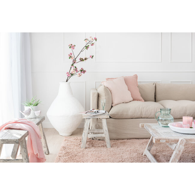 J-Line Grote vaas papier mache wit 90x60cm