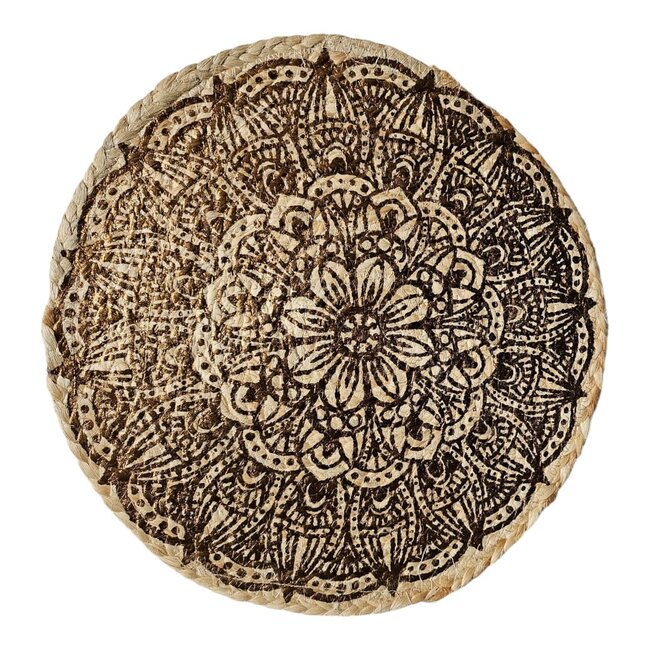 Bali-Dreams Wanddecoratie Lotus Jute koper 38 cm