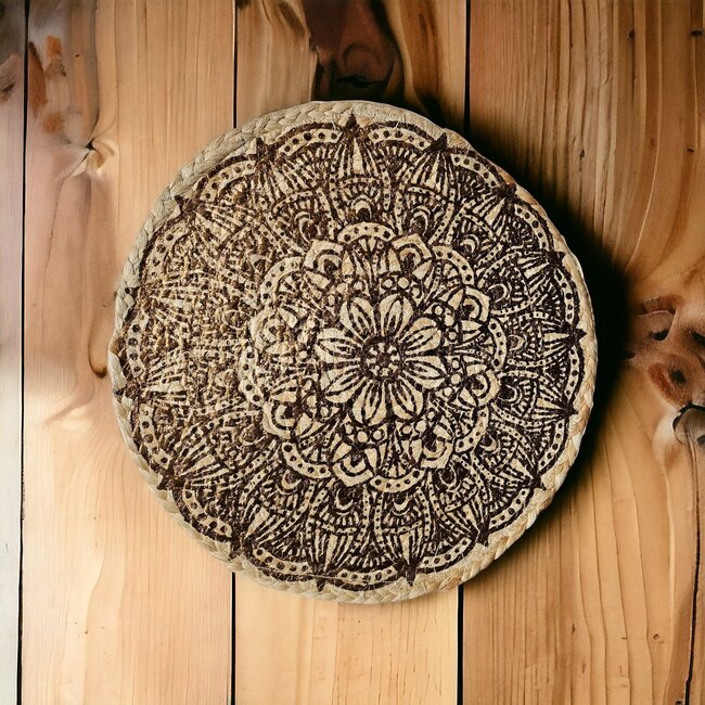 Bali-Dreams Wanddecoratie Lotus Jute koper 38 cm