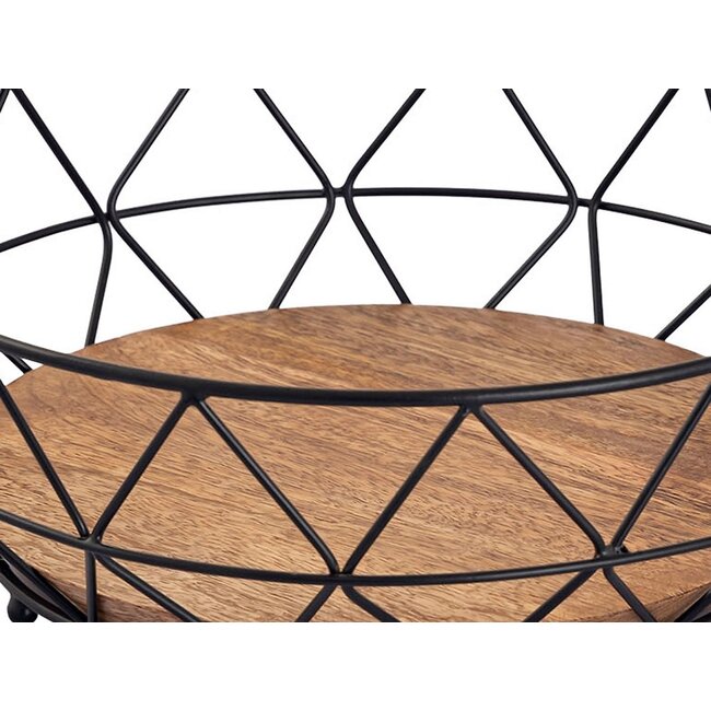 Dream-Living    Fruitmanden met houten bodem -set van 2