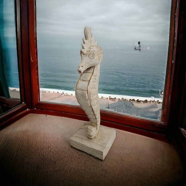 Bali-Dreams Houten zeepaardje 31x11x4cm