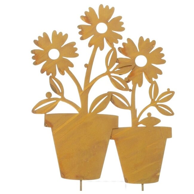 Dream-Garden Set gazonsteker tuinsteker bloem in pot  35x40 cm