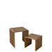 J-Line Set van 2 salontafels Cubic Recycle Teak naturel