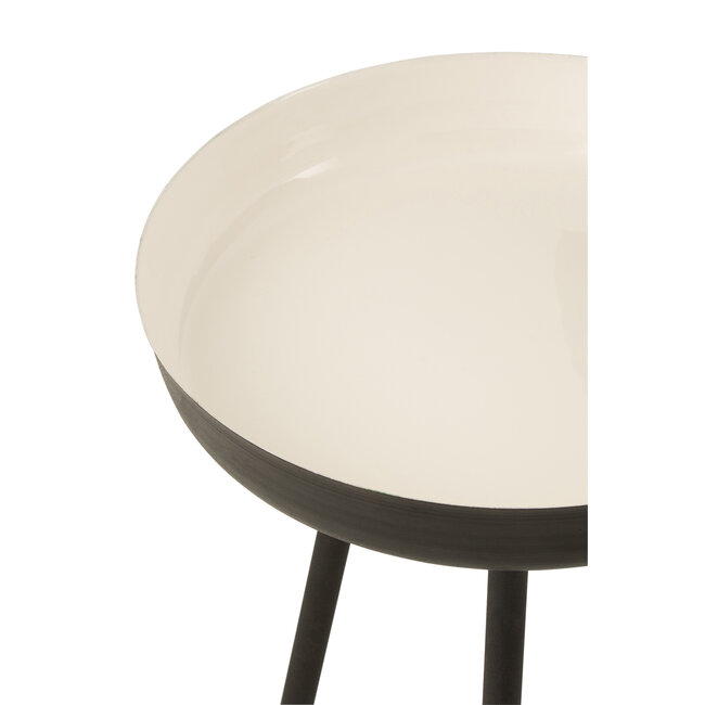 J-Line Set Van 3 Bijzettafels Metaal Zwart/Wit