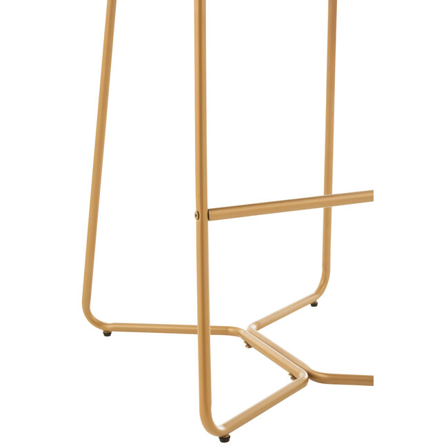 J-Line Barstoel Pierre Metaal/Textiel Donkerbruin