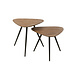 J-Line Set van 2 tafels Triangle Recycle Teak Naturel