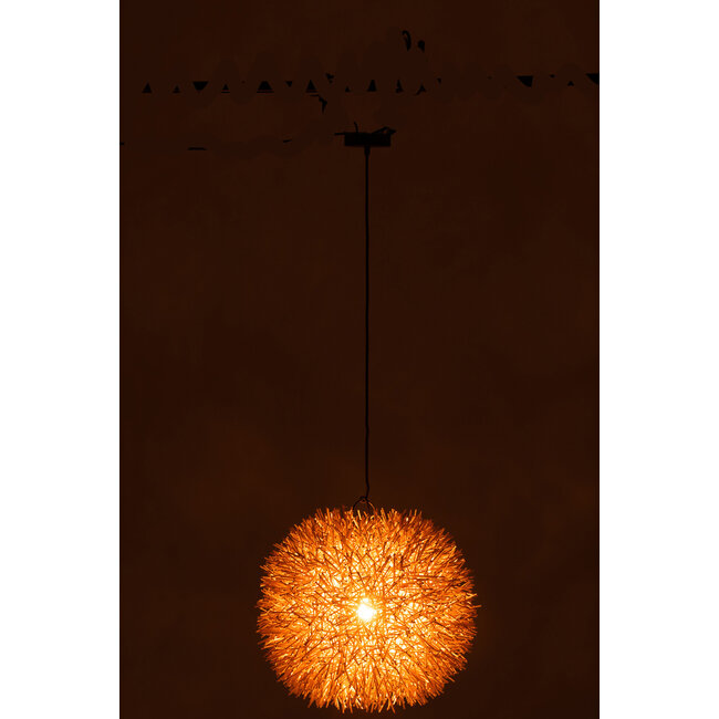 J-Line Plaid Diamanten+Franjes Katoen/Pailletten Wit/Goud