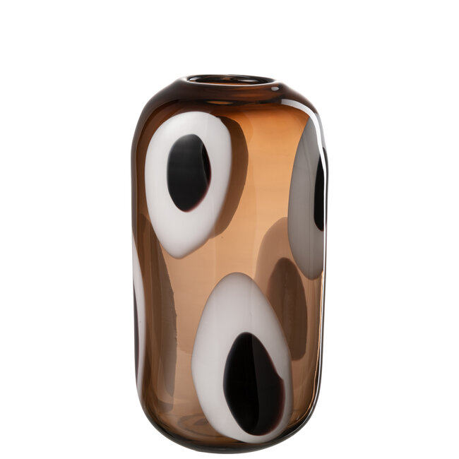J-Line Vaas Izzy Glas Wit/Bruin Medium