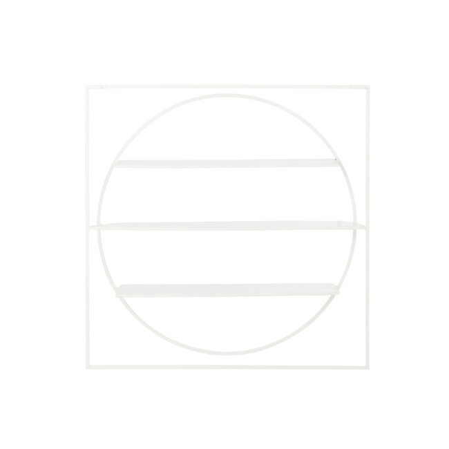 J-Line Potkraag Papier Mache Wit