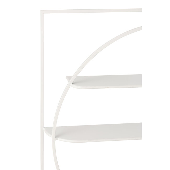 J-Line Potkraag Papier Mache Wit