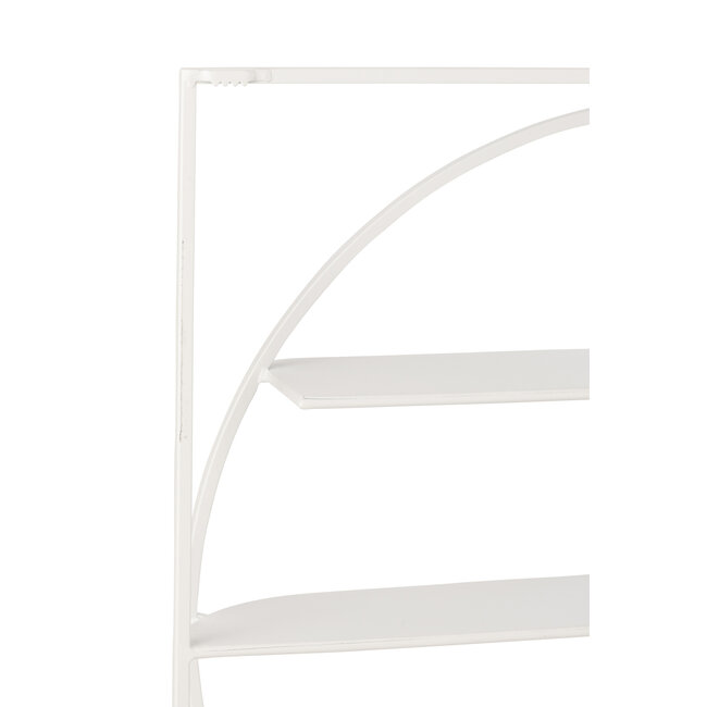 J-Line Potkraag Papier Mache Wit