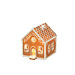 J-Line Huis Peperkoek Vierkant Ster Led Poly Bruin Medium