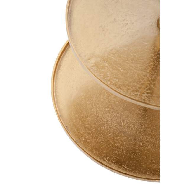 J-Line Dienblad 5 Niveaus Rond Aluminium Goud