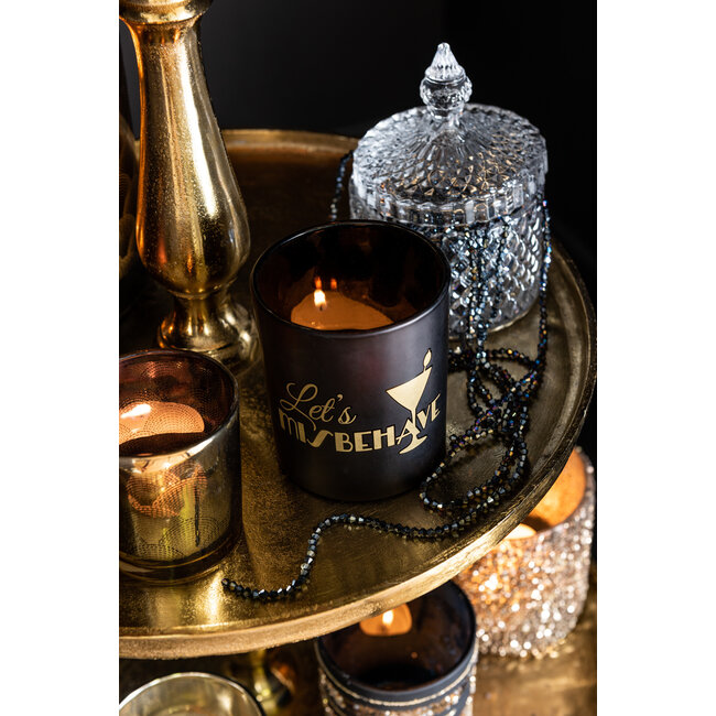 J-Line Dienblad 5 Niveaus Rond Aluminium Goud