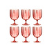 J-Line Doos Met 6 Stuks Wijnglas Kunststof Rood