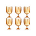 J-Line Doos Met 6 Stuks Wijnglas Kunststof Oranje