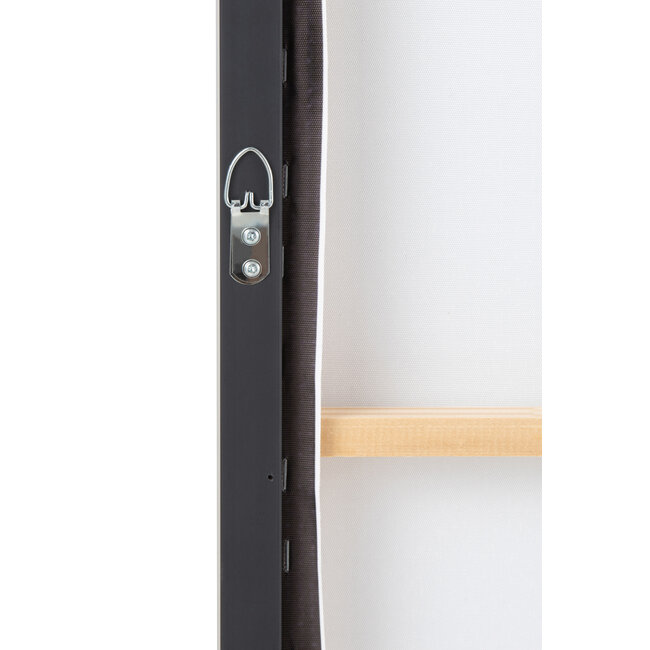 J-Line Frame Dame Canvas/Hout Wit/Zwart