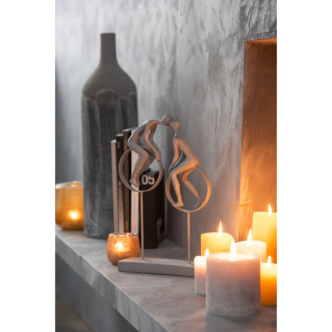 J-Line Paar Op Cirkels Poly Grijs