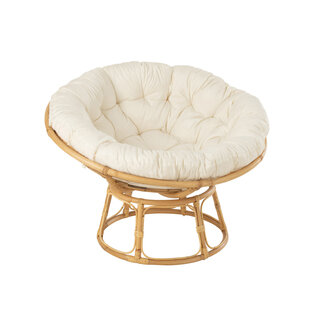 J-Line Bank Celine + Kussen Rotan Naturel