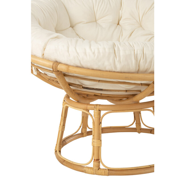 J-Line Bank Celine + Kussen Rotan Naturel