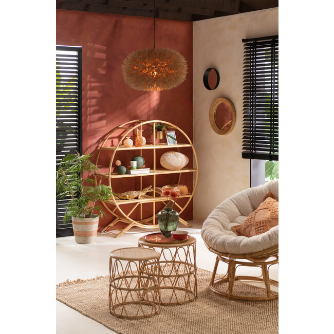 J-Line Bank Celine + Kussen Rotan Naturel