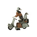 J-Line Honden Op Scooter Poly Mix Groot