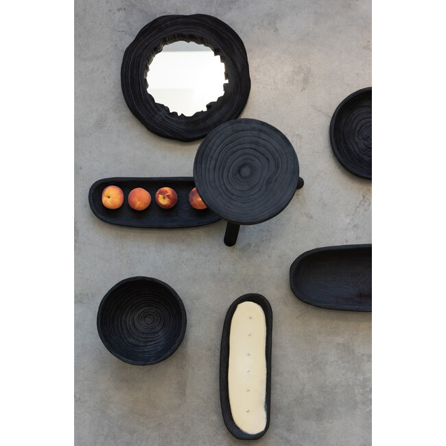 J-Line Set van 2 krukken Paulowniahout zwart