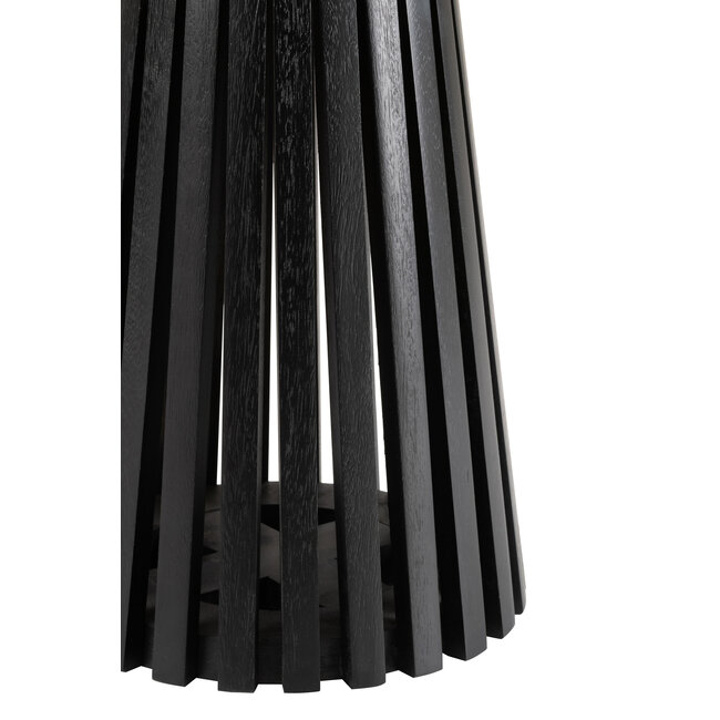 J-Line Tafel mangohout zwart klein 40 x 52 cm hoog