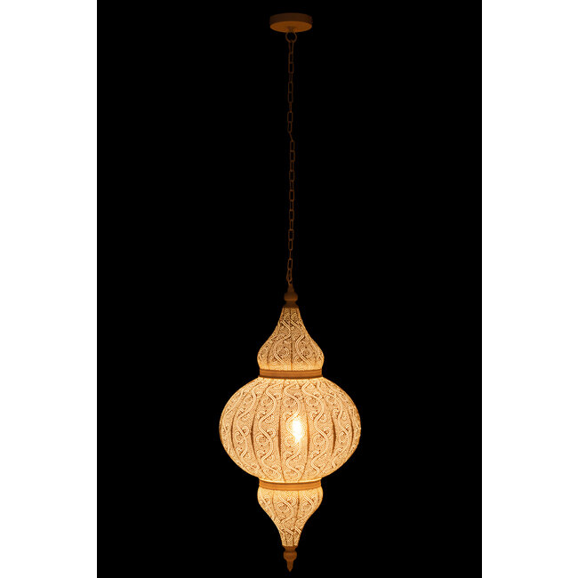 J-Line Hanglamp Boring Metaal Wit Large