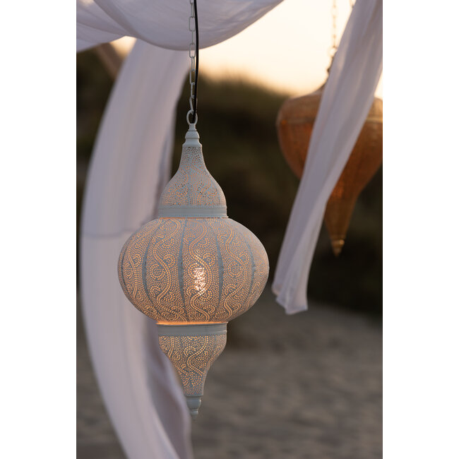 J-Line Hanglamp Boring Metaal Wit Large