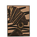 J-Line Frame Afrikaanse Vrouw Strepen Hout/Canvas Bruin/Zwart