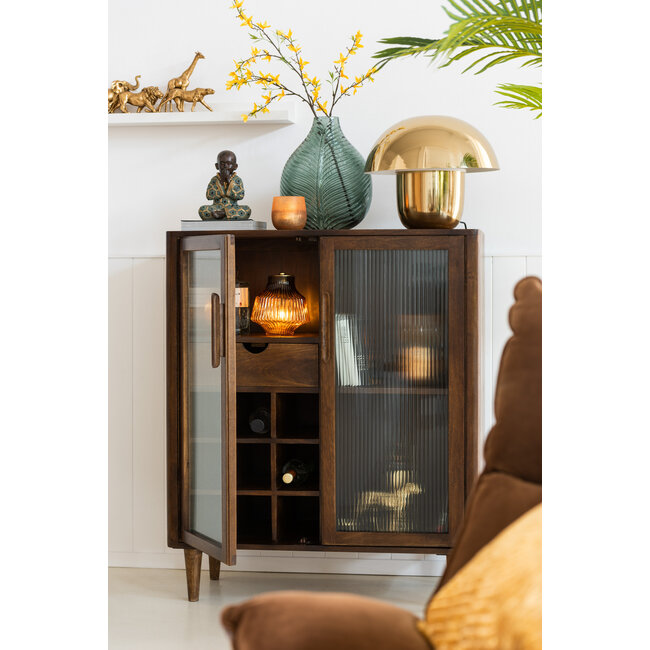 J-Line Lamp Paddestoel Ijzer Goud Groot