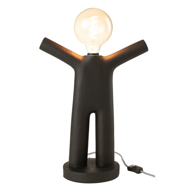 J-Line Lamp P&#39;tit Maurice Poly Zwart